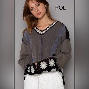 POL Black and Gray Sweatshirt